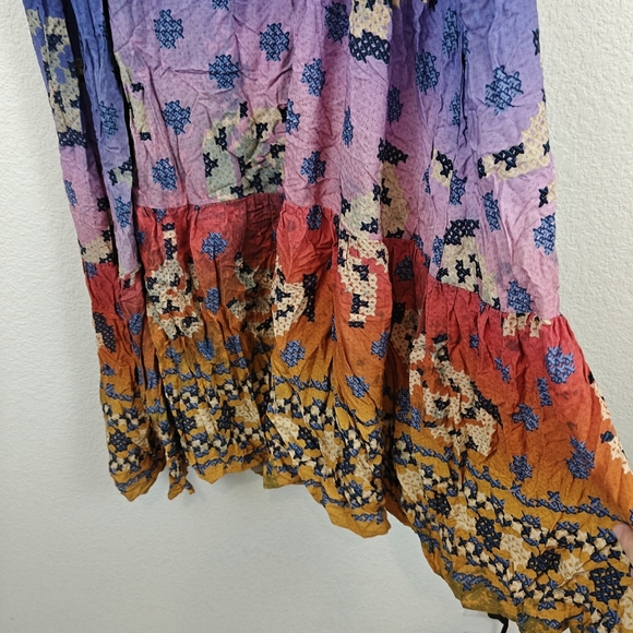 FARM Rio Vibrance Maxi Dress Digital Pixel Ombré Print Sleeveless Size LG - Picture 8 of 11